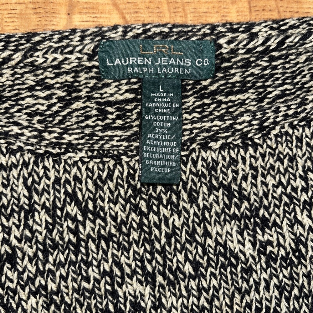 Ralph Lauren Sweater Womens Large Brown Marled Classic Knit LRL Lauren Jeans Co - Picture 2 of 7